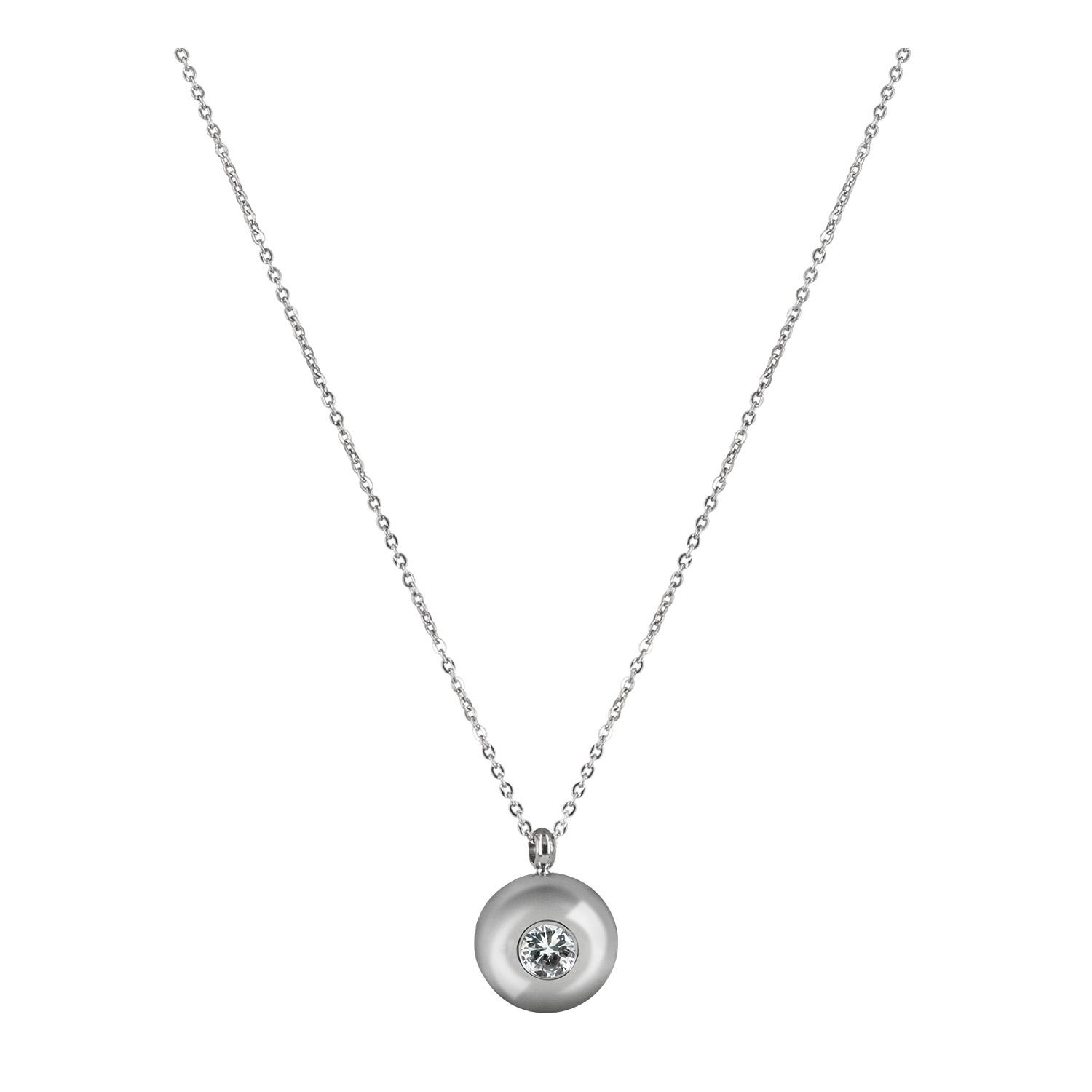 Collier Hollywood en Acier avec Zircone YO-BTEP-1WNJ pour Femme TU argenté