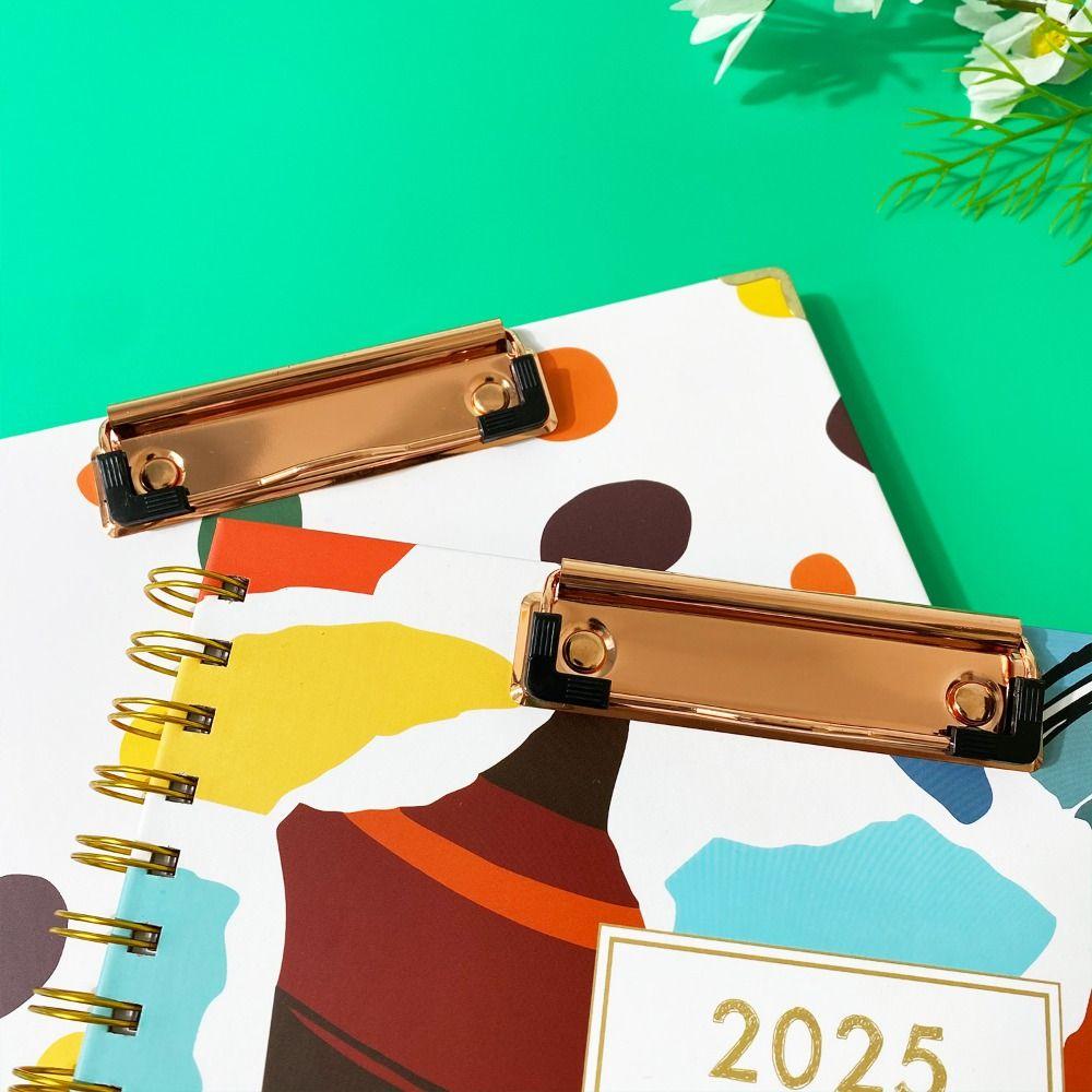 Daily Planner 2025 English Agenda Book With  Plate Clamp Diary Planner  Notebook  Home Office
