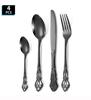 24/32pcs Gold Dinnerware Set Stainless Steel Royal Spoon Forks Knives Kitchen Cutlery Western Dinner Silverware Tableware Gift