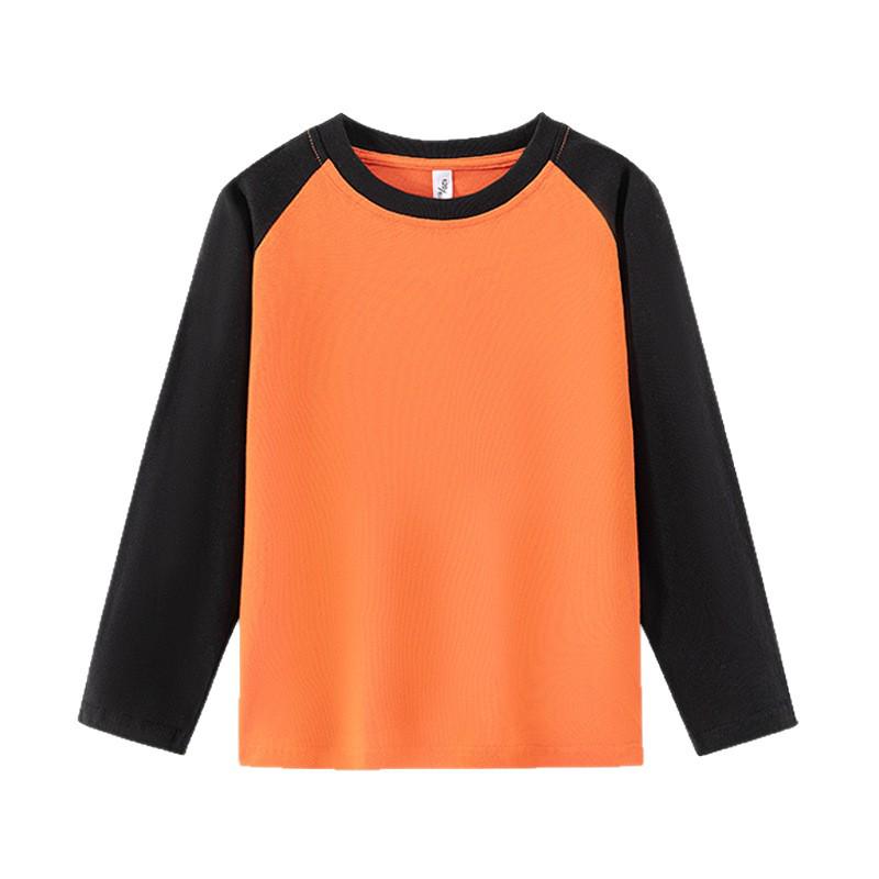 Barn Rundhals Raglan Långärmad Topp - 100% Ren Bomull, Mjuk och Hudvänlig