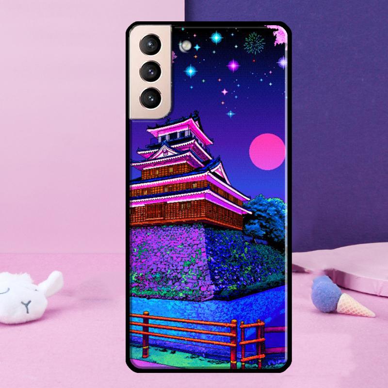Art Pixel Aesthetic Phone Case For Samsung Galaxy S25 Ultra S23 S20 S21 S22 S24 FE S9 S10 Plus S24 Ultra Cover
