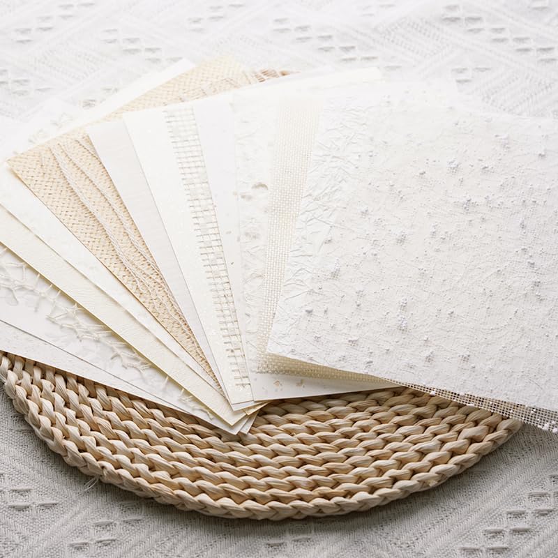 15Pcs Handmade Scrapbook Art Paper Craft Textured Paper Colorful A5 sheet Mesh Special Paper Mix for Scrapbooking Junk Journal Journaling Supplies