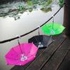 Printed Biker Small Umbrella Delivery Man Mini Cell Phone Sunshade