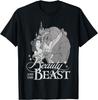 Hitte Mode Casual Disney Belle en het Beest Vintage Betoverd Dans Portret T-shirt S-4XL Vier Seizoenen