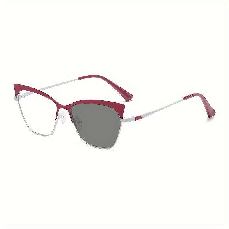 Blue Light Blocking Glasses Photochromic Anti Blue Light For Cat Eye Frames Unisex Fashion Half Frame Sunglasses For Men Women