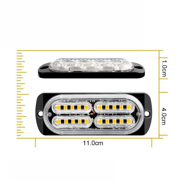 Universal 20Led Dc12-24V Warning Lights Beacon Emergency Hazard Marker Grille Lamp Bar Tow Truck Trailer Flashing Strobe Lamp