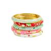 Vintage Bunter Tropföl Blume Feder Offenes Armband Ins Metall Meeressternenhimmel Zifferblatt Mehrschichtiges Armband