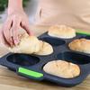 Assadeira para Baguetes de 8 Cavidades Molde para Assar Pão Silicone Antiaderente Assadeira de Padaria