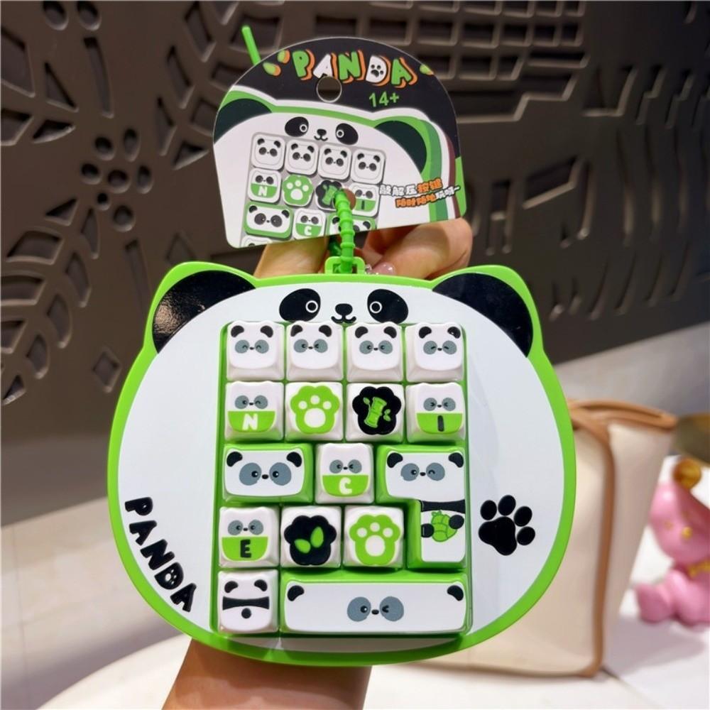 Panda Fingertip Button Keyring Cartoon Keyboard Clicker Keychain  Travel Use