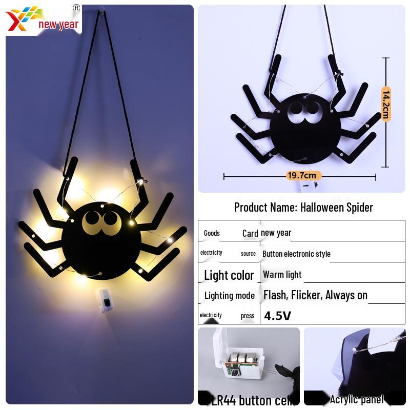 Halloween LED Pumpkin & Ghost String Lights: Spooky Room Décor with Flashing Ornaments