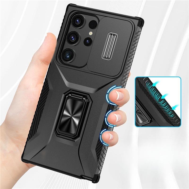 Suitable for Samsung S25ultra Car Magnetic Push Window Mobile Phone Case A55 Harvester Bracket Protection Case