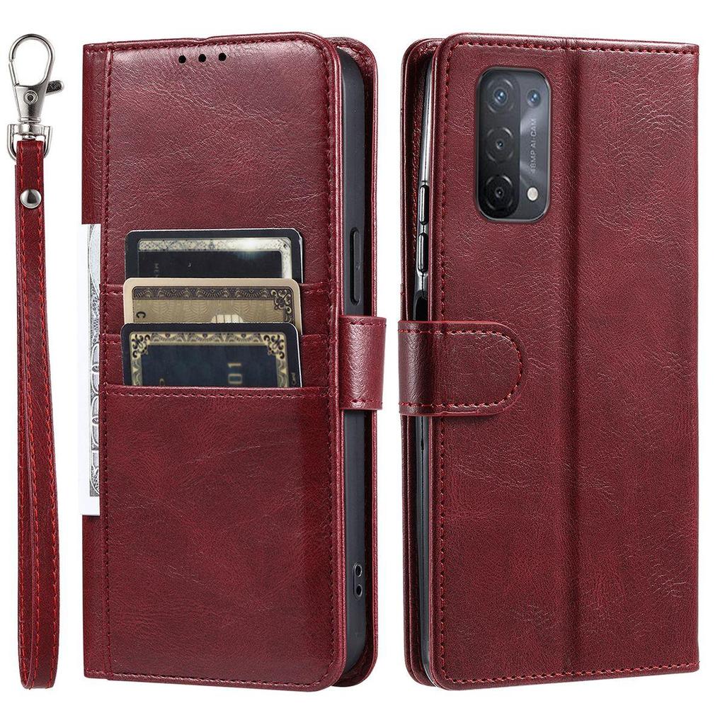 Cover for OPPO A95 4G,A74 5G,A54 Retro PU Leather Flip Wallet Phone Case Multi Card Slots