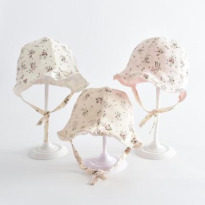 Reversible Floral Baby Sun Hat - Soft Brimmed, Windproof, and Cute for Outdoor Use