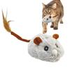 Cat Toy Games Rechargeable Plush Mice Interactive Toys For Cats With Silent Wheel For Play Exercise Entertain Training Halloween