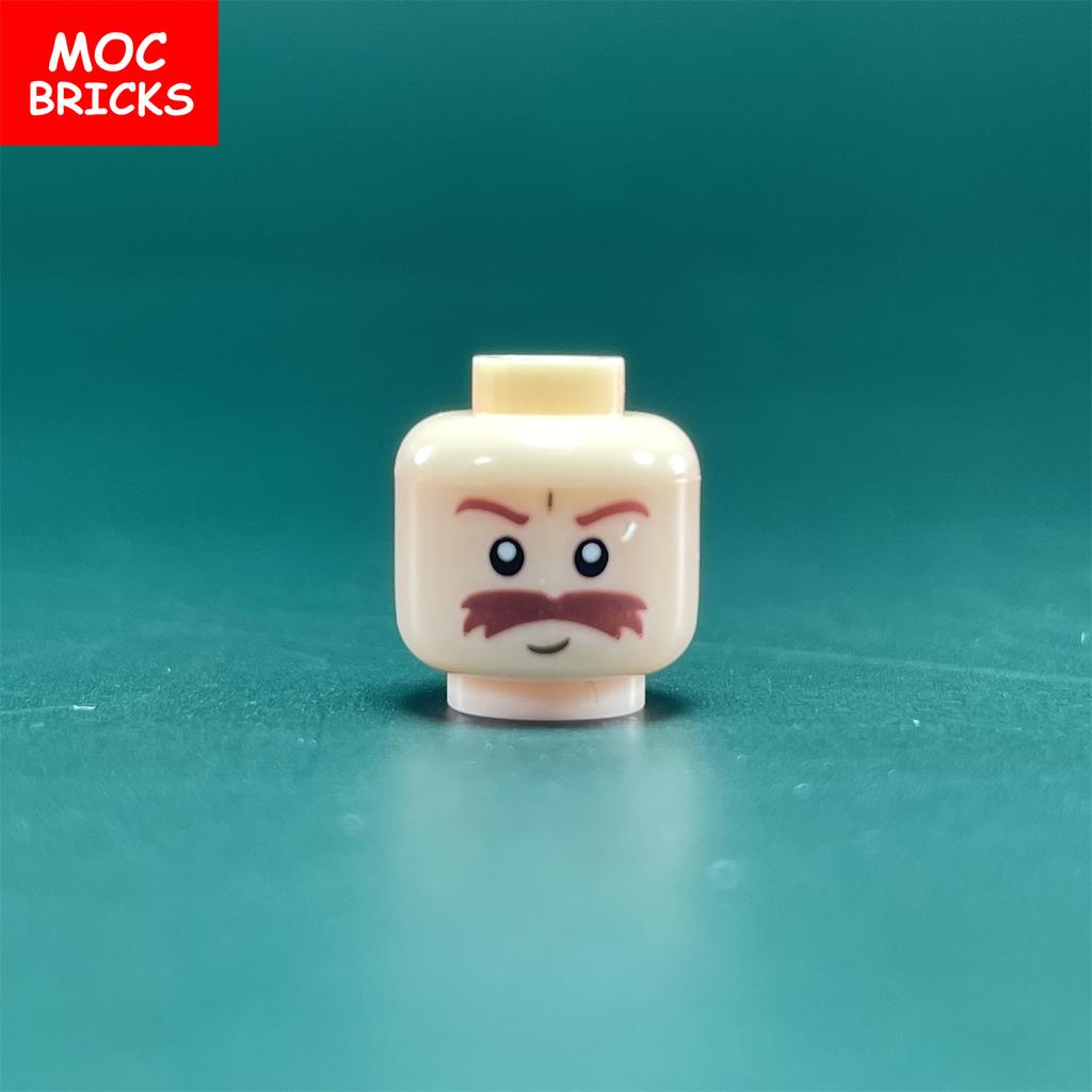 10 Stück MOC Steine Jungen und Mädchen Gesichtsausdruck Figur Kopf Pädagogische Bausteine Spielzeug für Kinder Geschenk