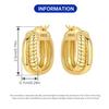 Authentic Copper Golden Embrace Square Earring Simple Women Earring Accessory Jewellery Fine Gift Making High Quality