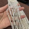 1String Mini White Natural Shell Mother of Pearl Beads, Boho Double-Sided Light Beads, 3-5mm, for DIY Jewelry Making, Perfect Love Wedding Craft, 36cm