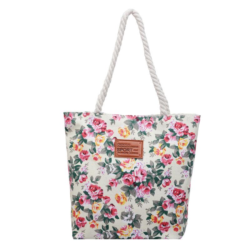 New Fresh Style Tote Bag for Women, Large Capacity Casual Shoulder Handbag, Commuter and Shopping Bag with Zipper