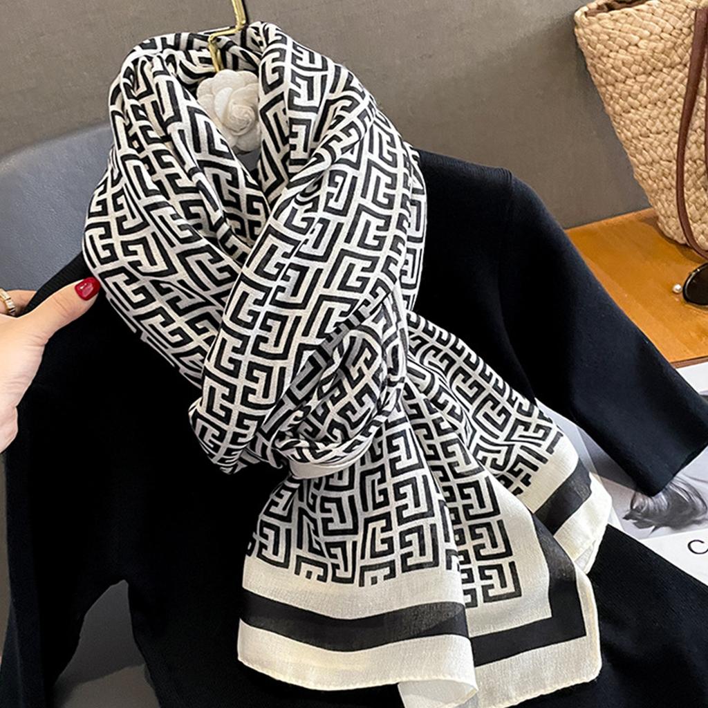 Women's Spring Scarf Luxury Design Scarf Cotton Smooth Scarf Soft Headband Shawl Beach 90x180cm