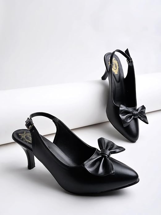 Shoetopia Damskie Stylowe Komfortowe Obcasy Lekka Amortyzująca Podeszwa | Sandały na Co Dzień i na Imprezę dla Kobiet Szpilki