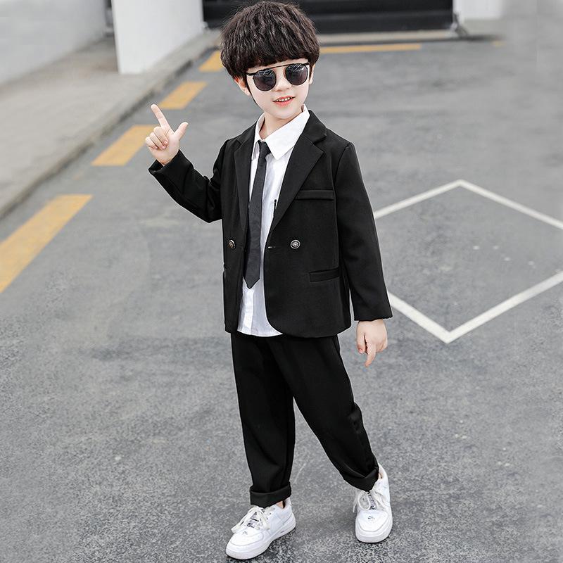 Spring/Autumn Korean Style Boys' Two-Piece Suit: Handsome Flower Boy Formal Wear