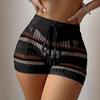 European-American Style Fashion Striped Knit Beach Shorts