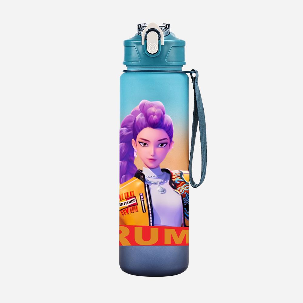 Anime Demon Hunters Printed Character Water Cup Demon Hunters Outdoor Portable Drinking Bottle for Boy Girl Gift