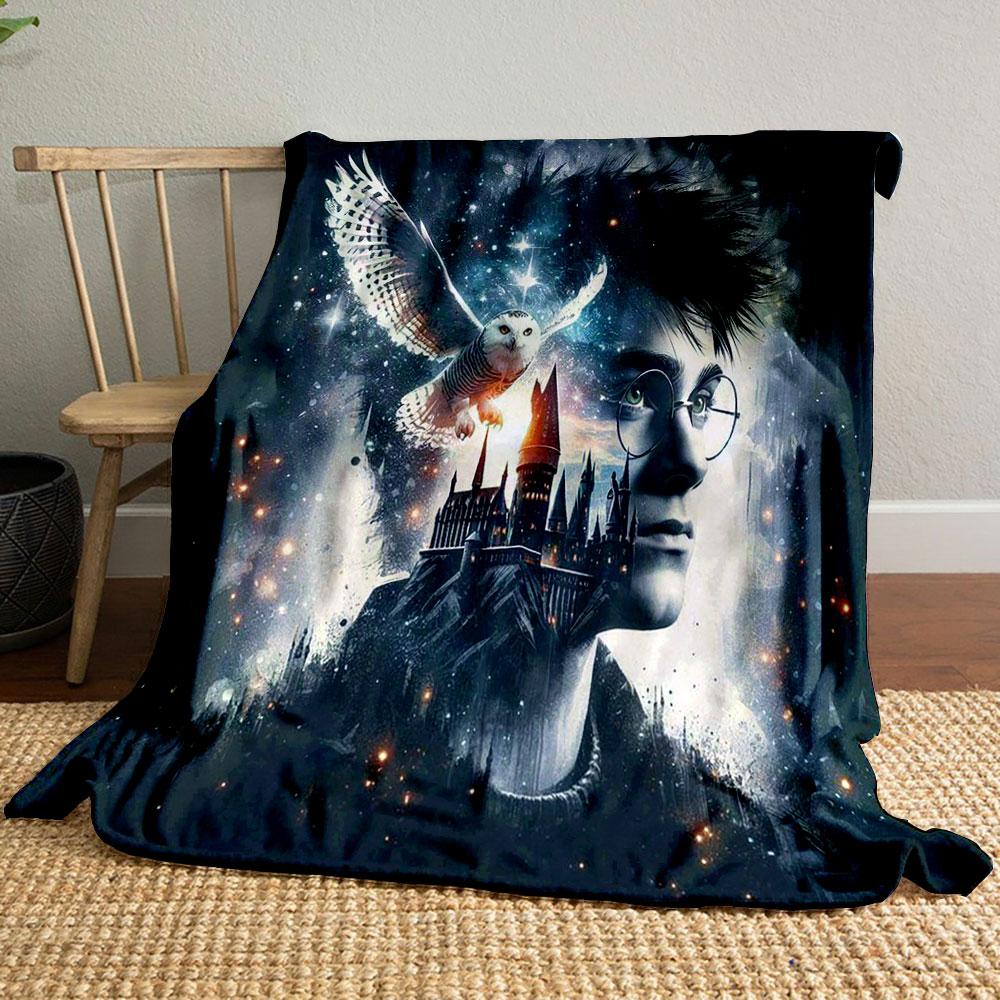 

Harry Potter Hogwarts Owl Blanket bedroom Blanket for Livingroom Couch lunch break Soft Cozy throw for Friend s festival Gift 80cm x 120cm