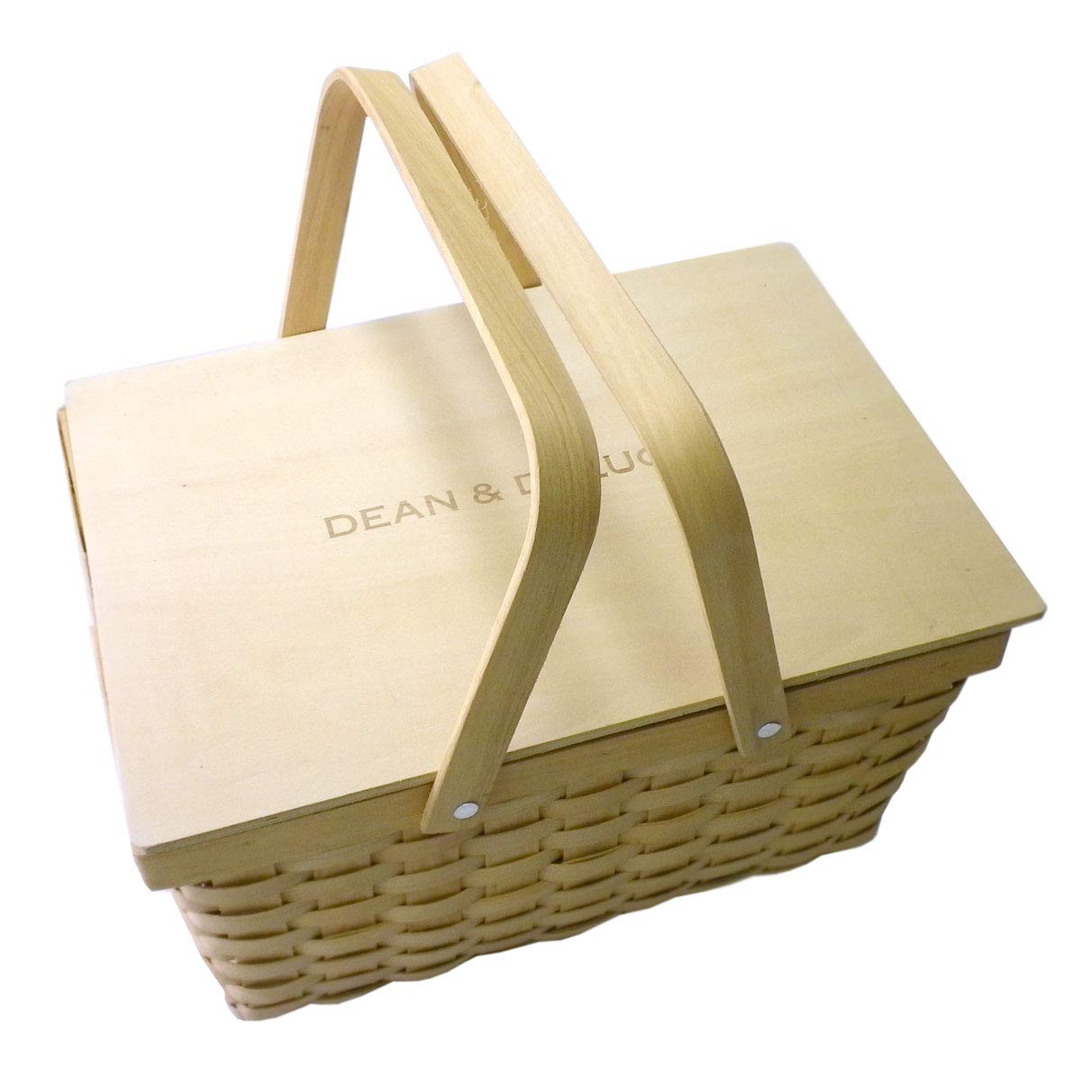 

DEAN DELUCA Large Basket with Natural Large Perfect for Lunch Sports and the Made of Natural Includes Shopping Bag & Lid, Beige, Storage, Picnics, бежевый