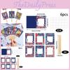 Independence Theme Day Flag Pattern Handheld Photo Frame Shooting Decor Prop