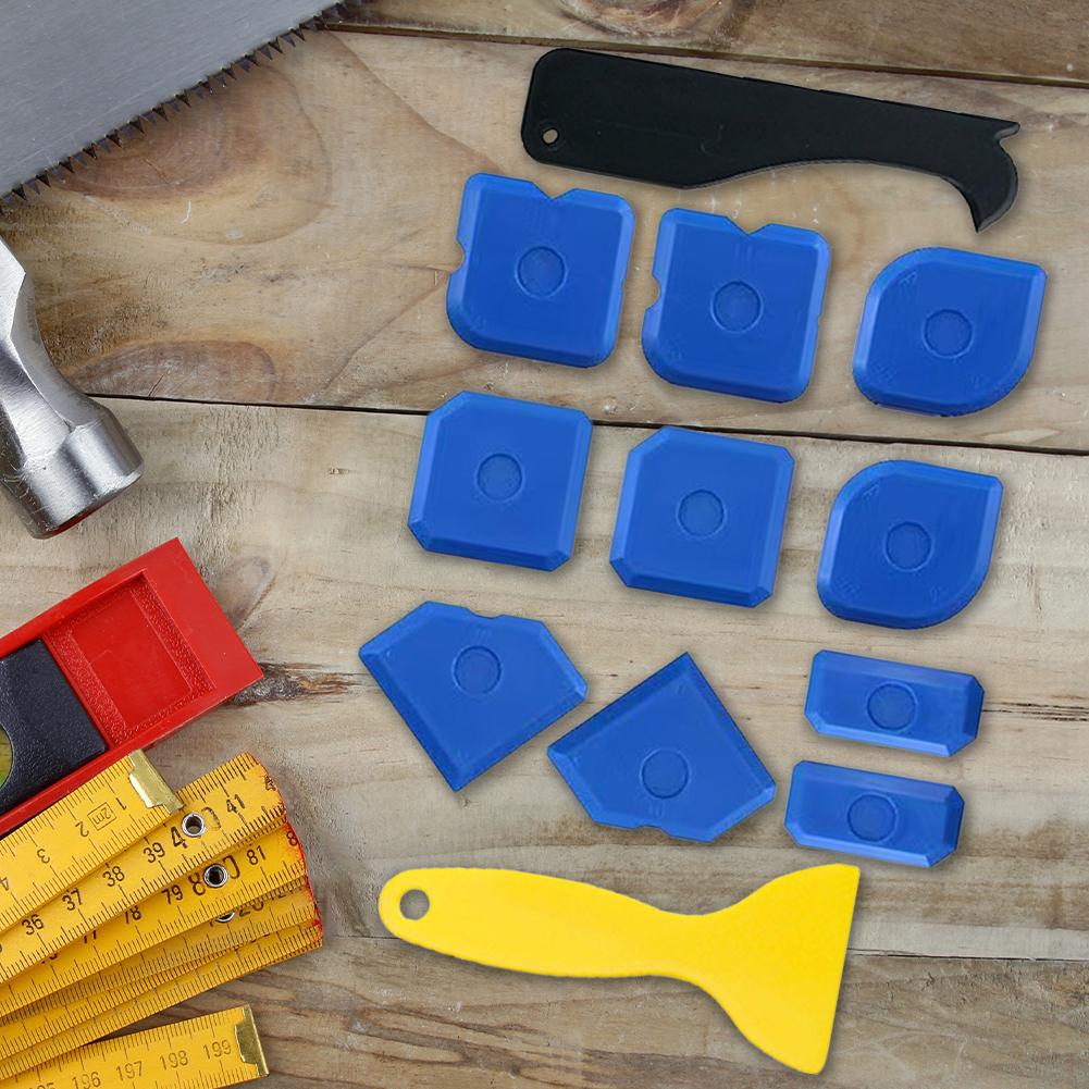 12 Pcs Silicone Sealant Scraper Grout Finishing Tools Silicone Sealant Finishing Tools Caulk Remover for Bathroom Kitchen Room