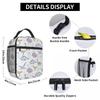 Cartoon Light Color Dinosaur Pattern Insulated Lunch Bag for Women Kids Leakproof Food Boxes Thermal Lunch Box Tote