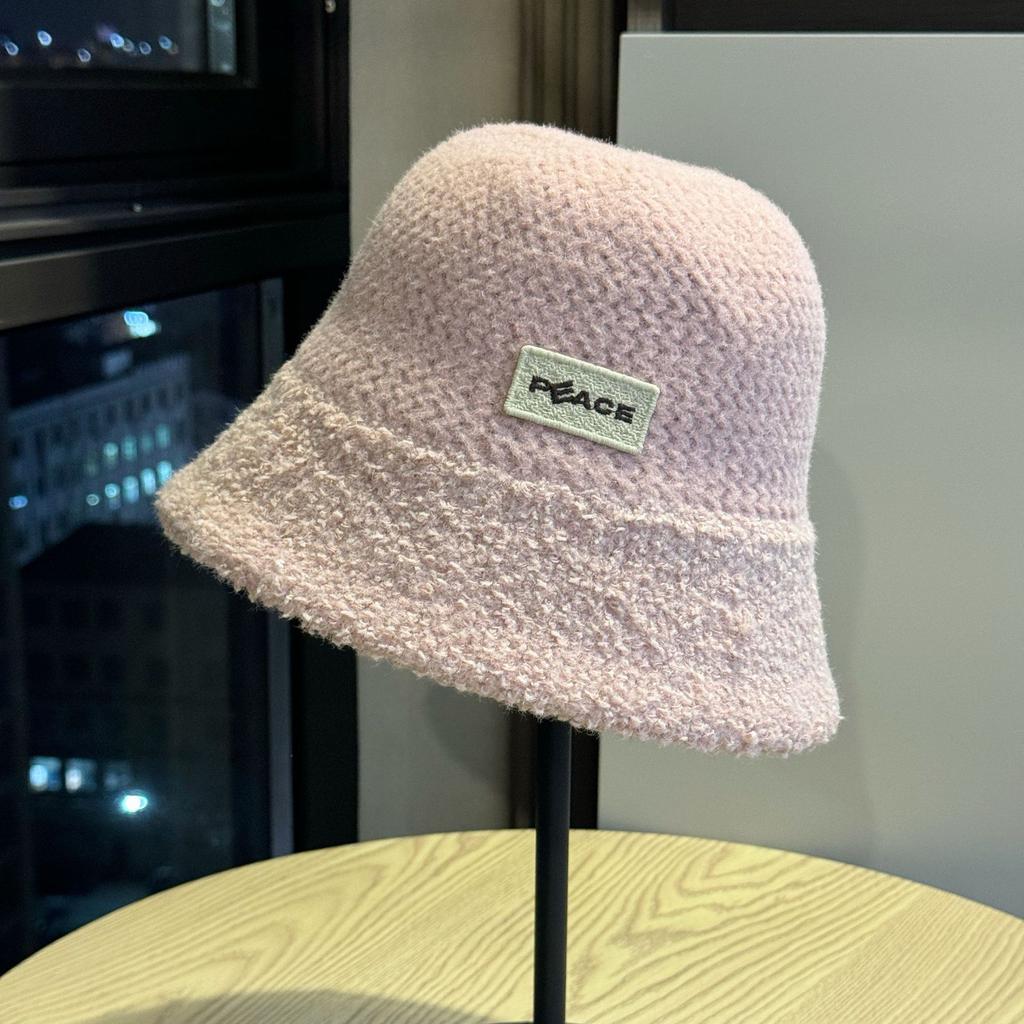 New Large-head Circumference Fisherman Hat for Women, Makes the Face Look Smaller, Plush and Thickened for Autumn and Winter, Warm and Windproof,