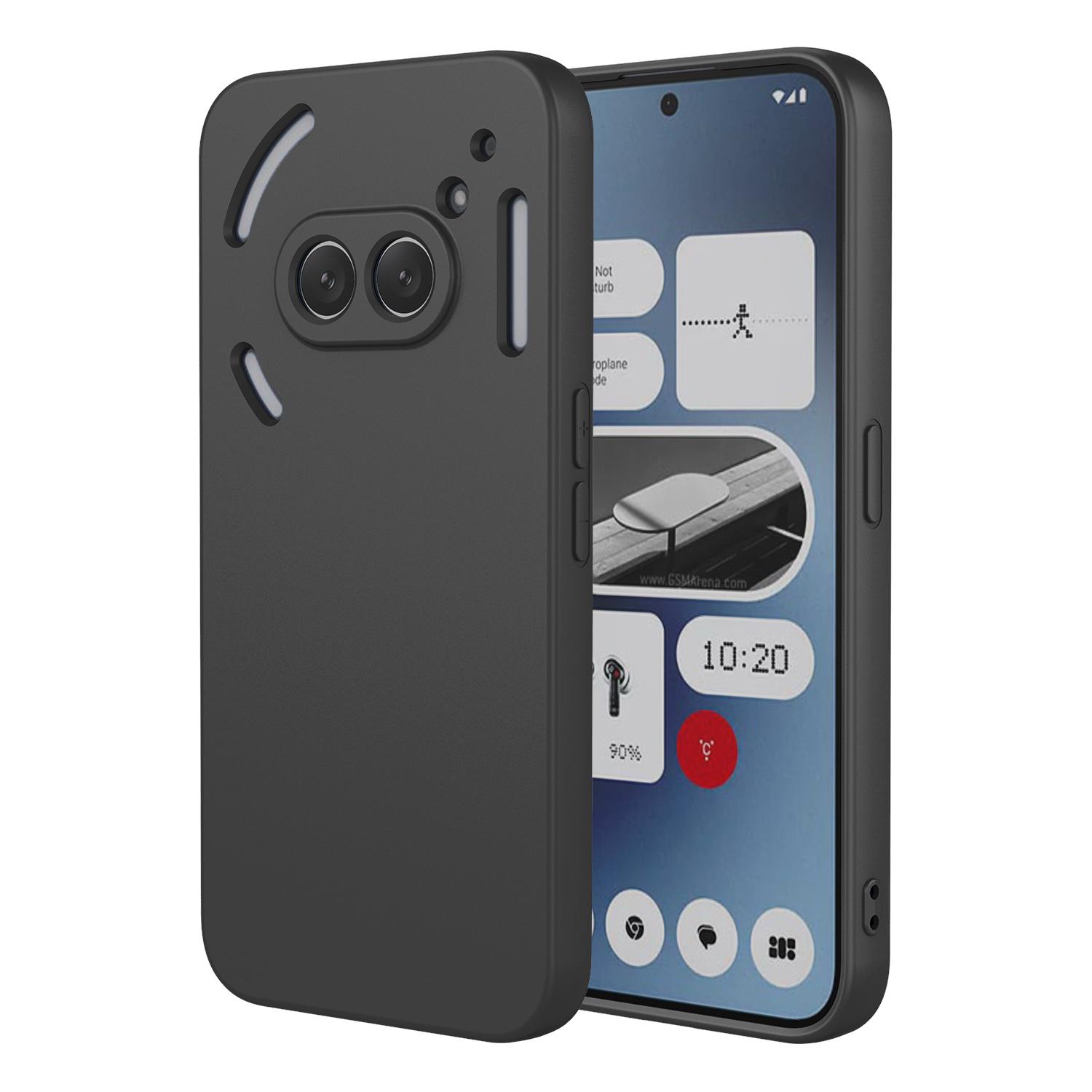 

Жидкий силиконовый чехол из ТПУ для Nothing Phone 3a Pro (3A) Защитный чехол Гибкий бампер Fundas Coque Capa Nothing Phone 3a Pro чёрный