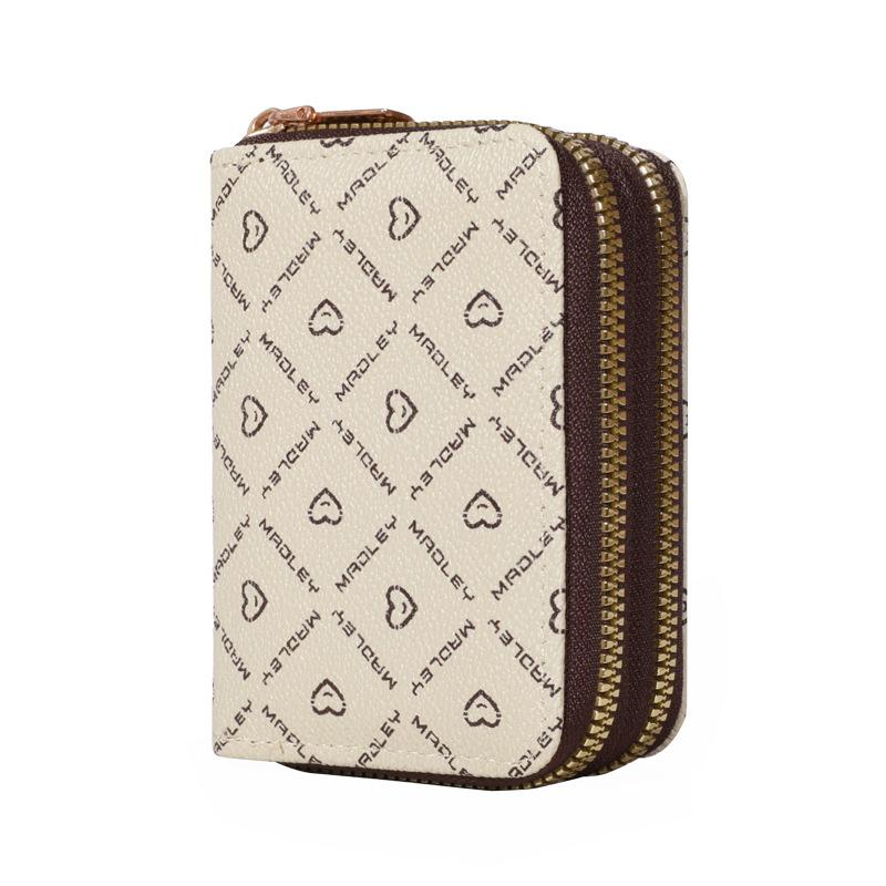 Women's Short Wallet Large Capacity Multiple Card Slots Coin Purse Card Holder With ID Window Zipper Card Cases Holder Student Handbag