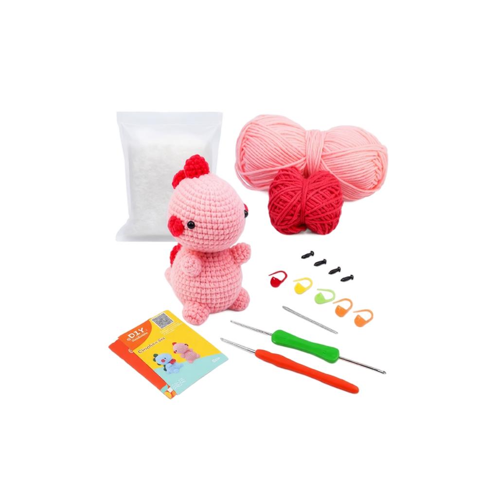 Crochet Kit for Beginners - DIY Yarn Doll Making Set with Crochet Hook and Yarn Balls