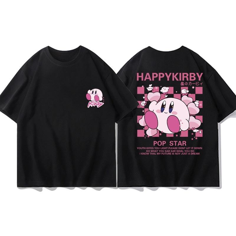 Adult and Children Kirby Face Expression Pure Cotton YKT TShirt Suitable for Staying Home or Going Out