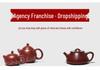 Yixing Zisha Da Hong Pao Bamboo Joint Teapot by Wang Guowang - Kung Fu Travel Tea Set.