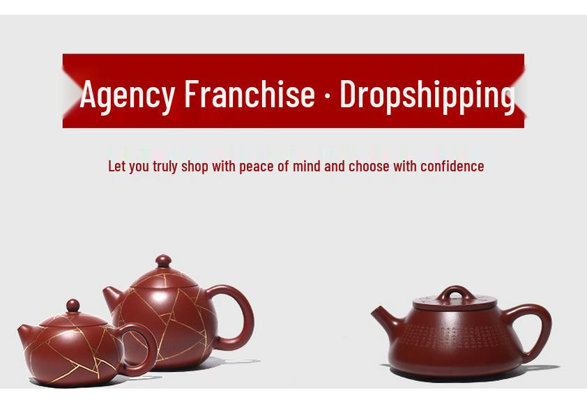 Yixing Zisha Da Hong Pao Bamboo Joint Teapot by Wang Guowang - Kung Fu Travel Tea Set.