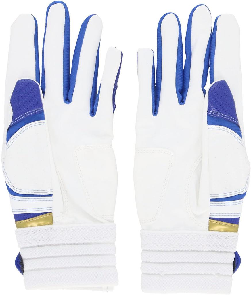 adidas Batting LBG905 Baseball/Softball Gloves, Junior, Blue/Gold, JM,