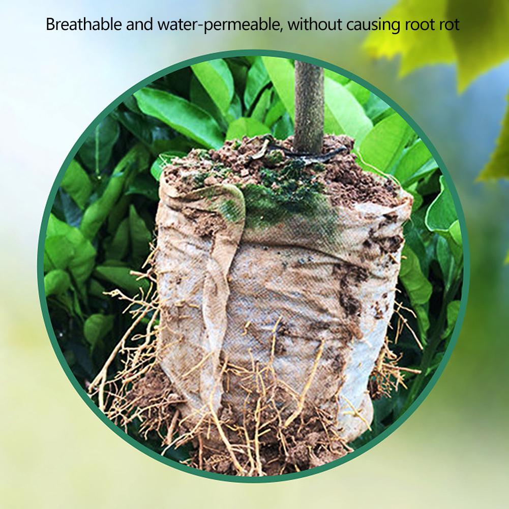 100Pcs Biodegradable Plant Grow Bags Non-Woven Nursery Pots for Seed Starting Home Garden Accessories Tools