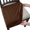 Velvet Chair Cover With No Backrest Anti -Dust Elasticized Chair Covers Designed For Dining Room Home Kitchen Office Upholstered Seat Slipcovers