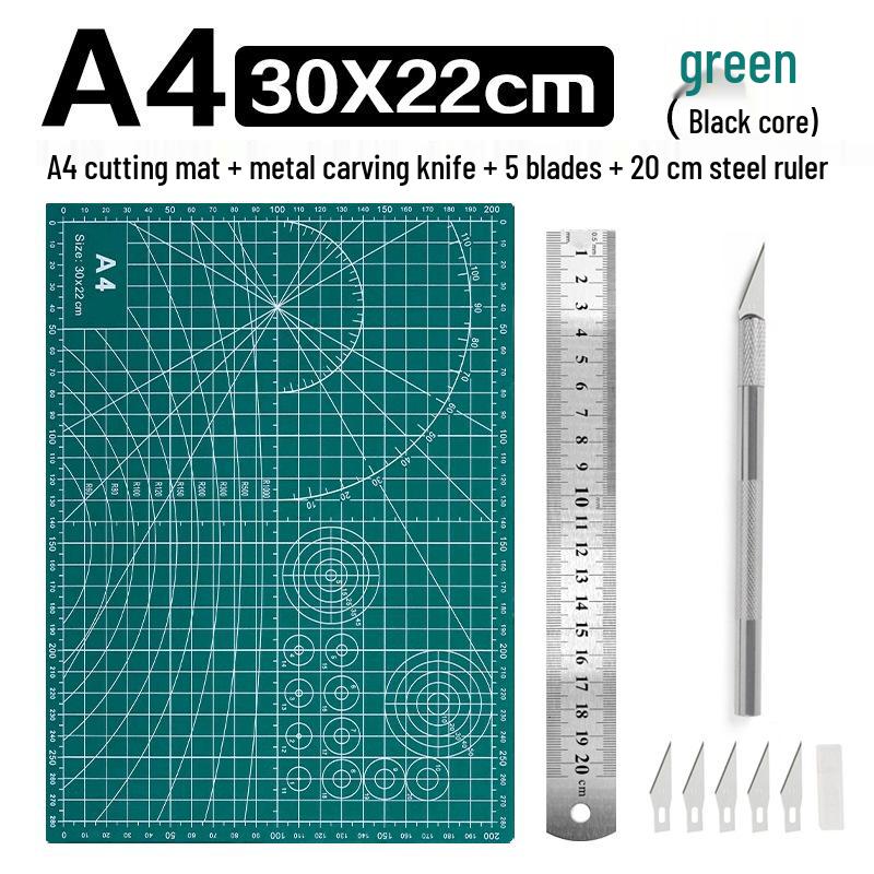 A4 3mm Thick Cutting Mat - Durable Handmade Desktop Pad for Paper Cutting & Writing