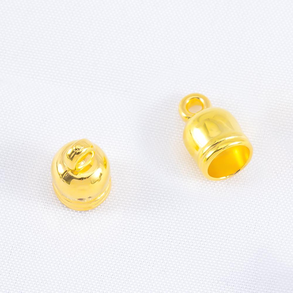 50pcs Necklace End Tips Tassel Caps Leather Cord Crimps End Caps Plastic Beads Cap Fastener DIY Jewelry Making Finding Supplies