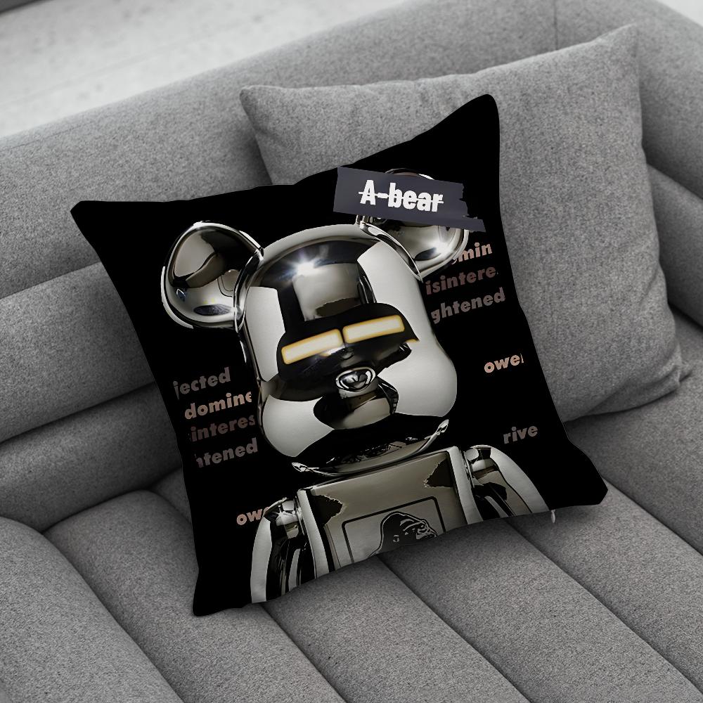 Fashion B-BearbrickS Toy Pillow Case Soft Cushion Cases for Farmhouse Sofa Decor Home Decorations and Protector