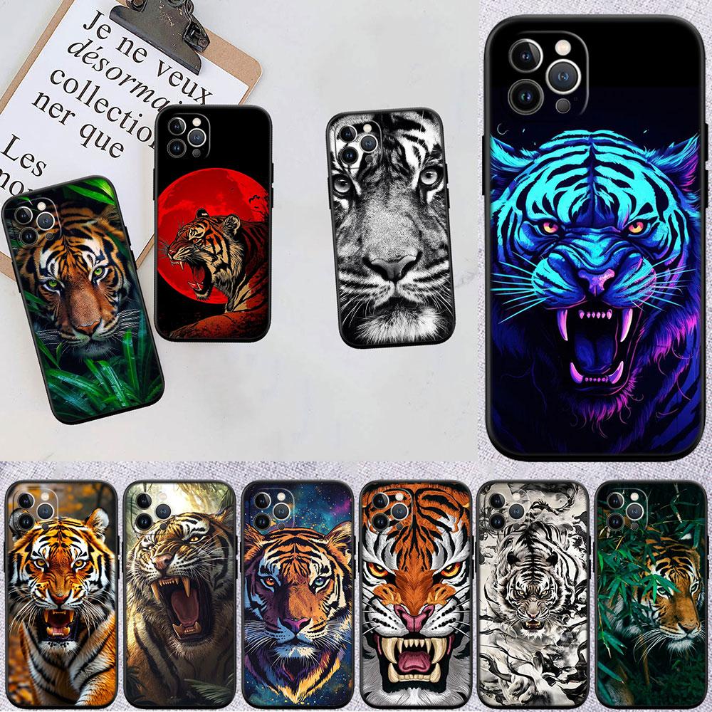 CJ7 Animal Tiger Soft Shell Phone Case for Redmi Note 8 9 Pro Max 9S 9T 9C NFC 8T 8A 10A A4