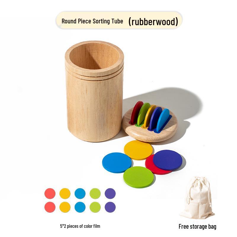 

Wooden Montessori Balance Beam & Color Sorting Sensory Toy for Children