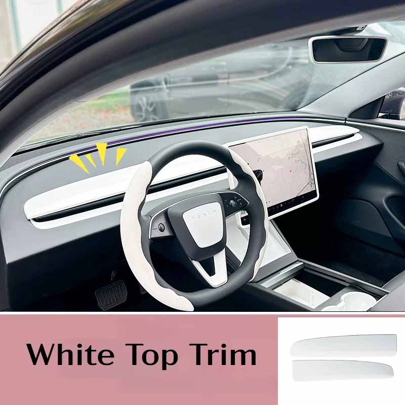 For Tesla Model 3 Highland Model Y Juniper 25 26 ABS Dashboard Cover Trim Air Outlet Panel Cover Sticker Car Interior Parts