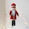 Fabric Nutcracker Soldier Pendant 19cm Red Blue Green Black Soldier Ornaments European-Style Christmas Fabric Nutcracker XMAS