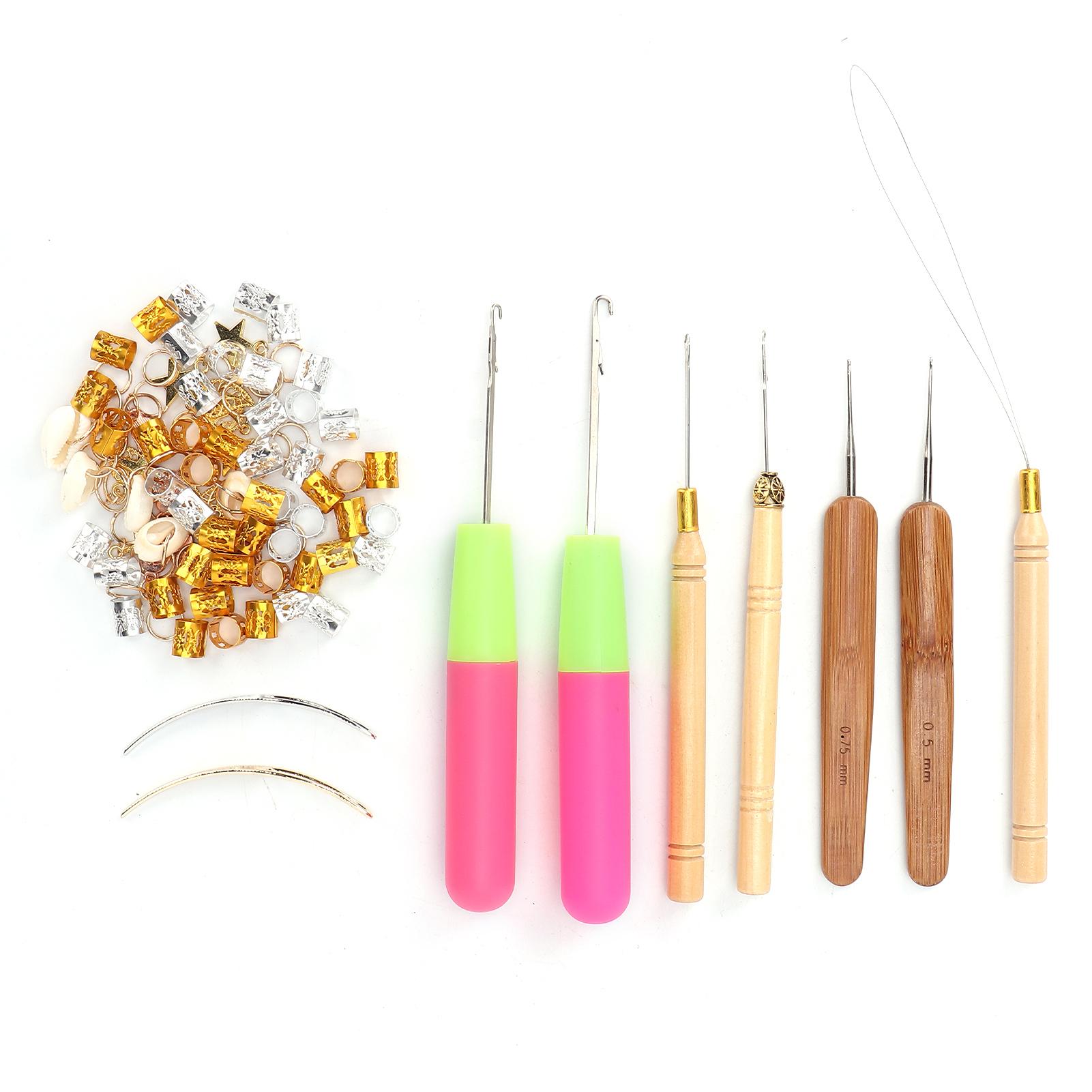 

Dreadlocks Crochet Hook Set Hook Needle and Hair Beads Decorations for Hair Styling